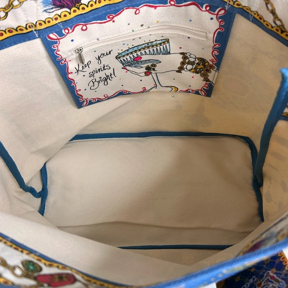 Brighton Holiday Glittering Love Limited Edition Large Canvas Tote Bag NWT - Picture 5 of 5